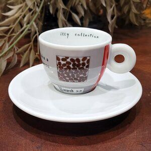 illy Collection 2002 NO WATER NO COFFEE Espresso Cup & Saucer Maria J Calisto